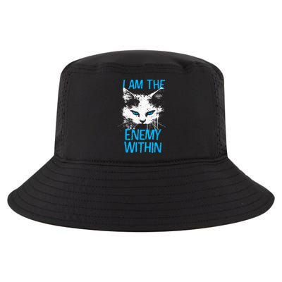 I Am The Enemy Within Kamala Harris 2024 Merch Usa Cat Face Vote Cool Comfort Performance Bucket Hat