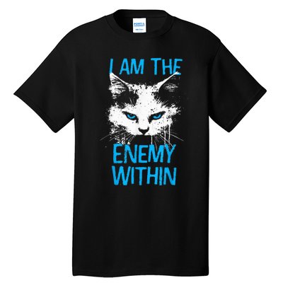 I Am The Enemy Within Kamala Harris 2024 Merch Usa Cat Face Vote Tall T-Shirt