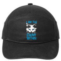 I Am The Enemy Within Kamala Harris 2024 Merch Usa Cat Face Vote 7-Panel Snapback Hat