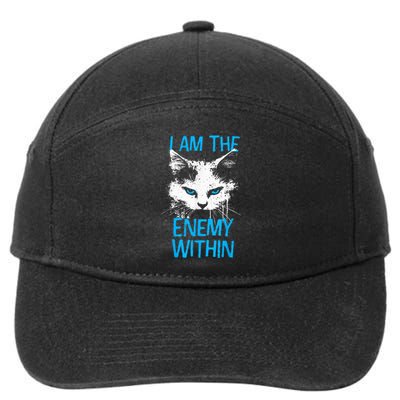 I Am The Enemy Within Kamala Harris 2024 Merch Usa Cat Face Vote 7-Panel Snapback Hat