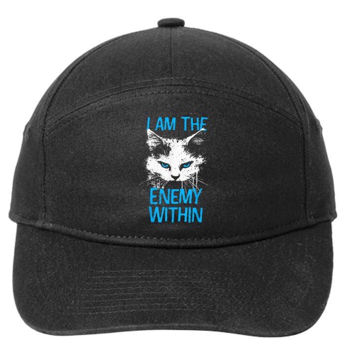 I Am The Enemy Within Kamala Harris 2024 Merch Usa Cat Face Vote 7-Panel Snapback Hat