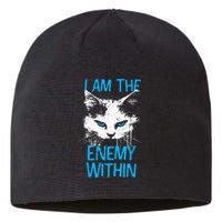 I Am The Enemy Within Kamala Harris 2024 Merch Usa Cat Face Vote Sustainable Beanie