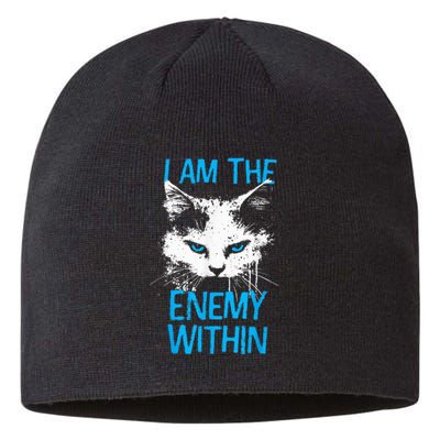 I Am The Enemy Within Kamala Harris 2024 Merch Usa Cat Face Vote Sustainable Beanie