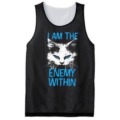 I Am The Enemy Within Kamala Harris 2024 Merch Usa Cat Face Vote Mesh Reversible Basketball Jersey Tank