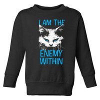 I Am The Enemy Within Kamala Harris 2024 Merch Usa Cat Face Vote Toddler Sweatshirt