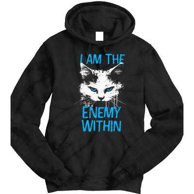 I Am The Enemy Within Kamala Harris 2024 Merch Usa Cat Face Vote Tie Dye Hoodie