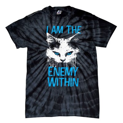 I Am The Enemy Within Kamala Harris 2024 Merch Usa Cat Face Vote Tie-Dye T-Shirt