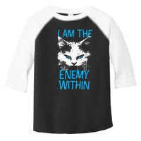 I Am The Enemy Within Kamala Harris 2024 Merch Usa Cat Face Vote Toddler Fine Jersey T-Shirt