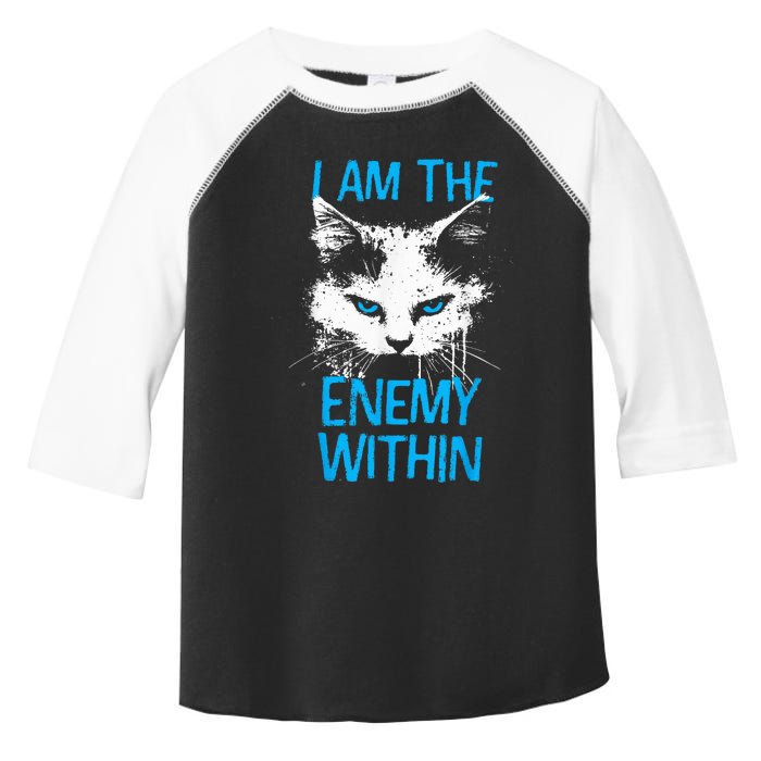 I Am The Enemy Within Kamala Harris 2024 Merch Usa Cat Face Vote Toddler Fine Jersey T-Shirt