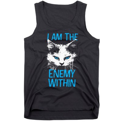 I Am The Enemy Within Kamala Harris 2024 Merch Usa Cat Face Vote Tank Top