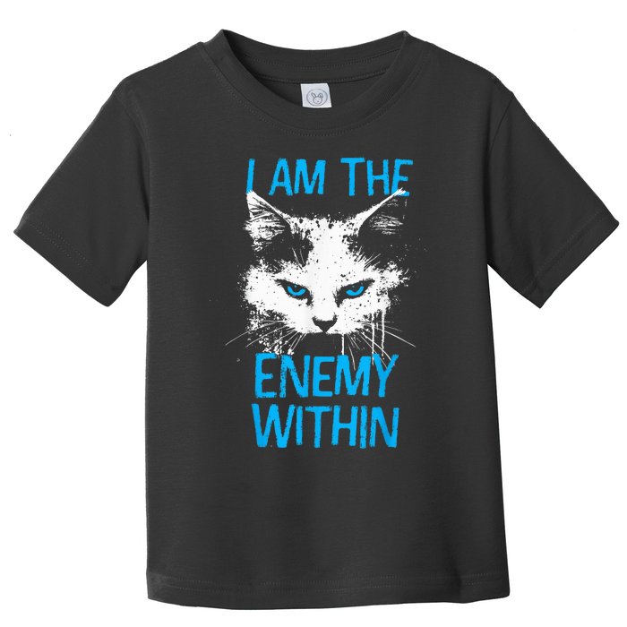 I Am The Enemy Within Kamala Harris 2024 Merch Usa Cat Face Vote Toddler T-Shirt