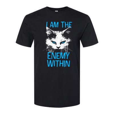 I Am The Enemy Within Kamala Harris 2024 Merch Usa Cat Face Vote Softstyle CVC T-Shirt