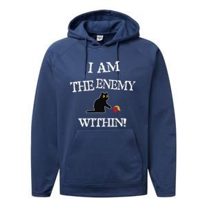 I Am The Enemy Within Kamala Harris Donald Trump 2024 Performance Fleece Hoodie