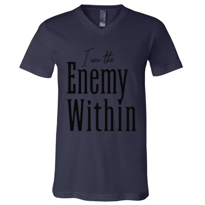 I Am The Enemy Within Kamala Harris Donald Trump 2024 V-Neck T-Shirt