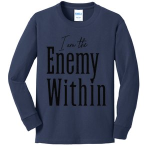 I Am The Enemy Within Kamala Harris Donald Trump 2024 Kids Long Sleeve Shirt