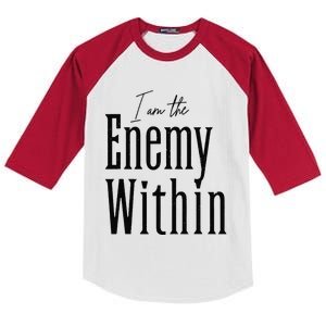 I Am The Enemy Within Kamala Harris Donald Trump 2024 Kids Colorblock Raglan Jersey