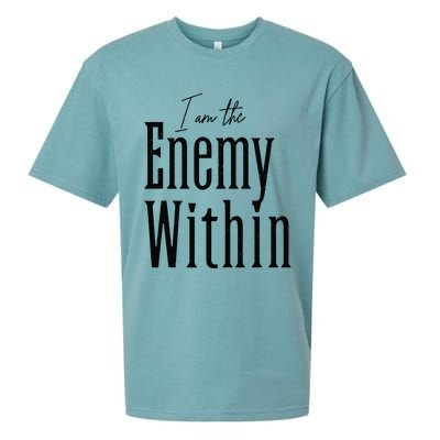 I Am The Enemy Within Kamala Harris Donald Trump 2024 Sueded Cloud Jersey T-Shirt