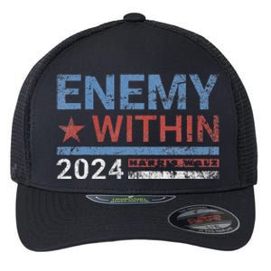 I Am The Enemy Within Harris Walz 2024 Enemy Within Flexfit Unipanel Trucker Cap