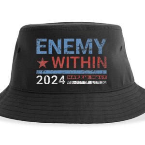 I Am The Enemy Within Harris Walz 2024 Enemy Within Sustainable Bucket Hat