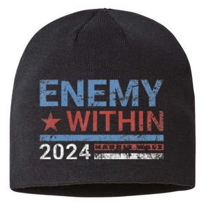 I Am The Enemy Within Harris Walz 2024 Enemy Within Sustainable Beanie