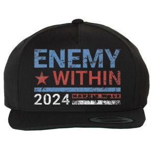 I Am The Enemy Within Harris Walz 2024 Enemy Within Wool Snapback Cap