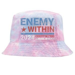 I Am The Enemy Within Harris Walz 2024 Enemy Within Tie-Dyed Bucket Hat