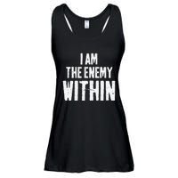 I Am The Enemy Within Pun Vintage The Enemy Within Ladies Essential Flowy Tank