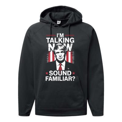 I Am Talking Now Trump Harris Debate 2024 Performance Fleece Hoodie