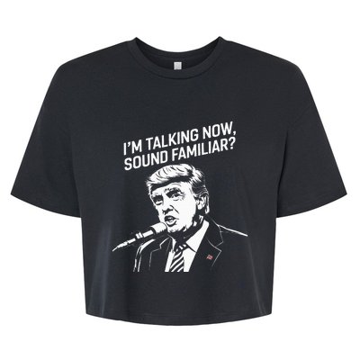 I Am Talking Now Trump Presidential Debate 2024 Bella+Canvas Jersey Crop Tee