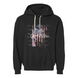 I Am The Militia Pro 2nd Amendment Proud American Flag Gift Garment-Dyed Fleece Hoodie