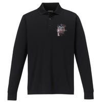 I Am The Militia Pro 2nd Amendment Proud American Flag Gift Performance Long Sleeve Polo