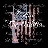 I Am The Militia Pro 2nd Amendment Proud American Flag Gift 16 in Basic Backpack