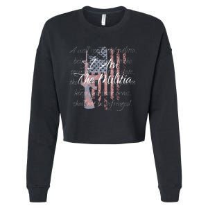 I Am The Militia Pro 2nd Amendment Proud American Flag Gift Cropped Pullover Crew