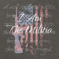 I Am The Militia Pro 2nd Amendment Proud American Flag Gift Cotton Canvas Backpack