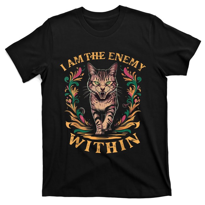 I Am The Enemy Within Angry Cat Usa Vote For Change President T-Shirt