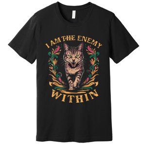 I Am The Enemy Within Angry Cat Usa Vote For Change President Premium T-Shirt