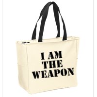 I Am The Weapon Hands OFF Protest  Zip Tote Bag