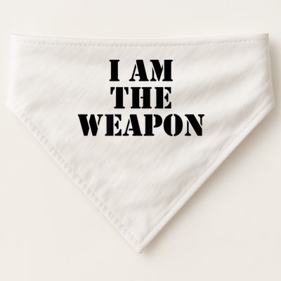 I Am The Weapon Hands OFF Protest  USA-Made Doggie Bandana