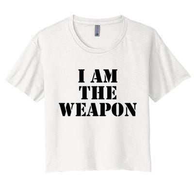 I Am The Weapon Hands OFF Protest  Crop Top