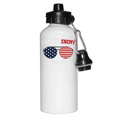 I Am The Enemy Within Aluminum Water Bottle