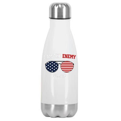 I Am The Enemy Within Stainless Steel Insulated Water Bottle