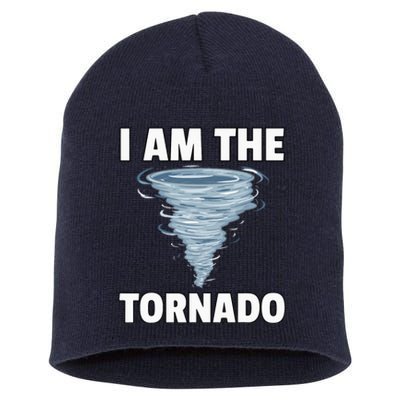 I Am The Storm Twister Tornado Hurricane Meteorologist Short Acrylic Beanie