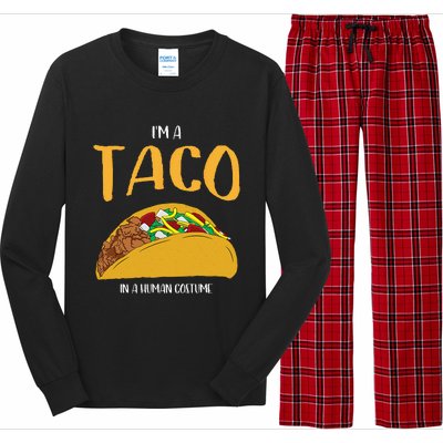 Im A Taco In A Human Costume Halloween Cosplay Easy Outfit Long Sleeve Pajama Set