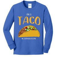 Im A Taco In A Human Costume Halloween Cosplay Easy Outfit Kids Long Sleeve Shirt