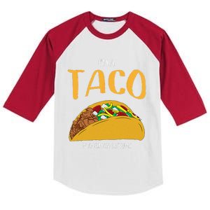 Im A Taco In A Human Costume Halloween Cosplay Easy Outfit Kids Colorblock Raglan Jersey