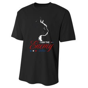 I Am The Enemy Within Cat Ladies Kamala Harris 2024 Performance Sprint T-Shirt