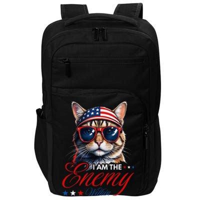 I Am The Enemy Within Cat Ladies Kamala Harris 2024 Impact Tech Backpack