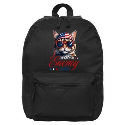 I Am The Enemy Within Cat Ladies Kamala Harris 2024 16 in Basic Backpack