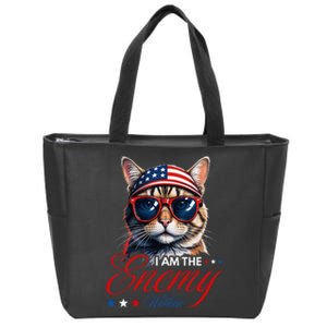 I Am The Enemy Within Cat Ladies Kamala Harris 2024 Zip Tote Bag