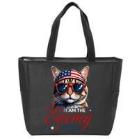 I Am The Enemy Within Cat Ladies Kamala Harris 2024 Zip Tote Bag